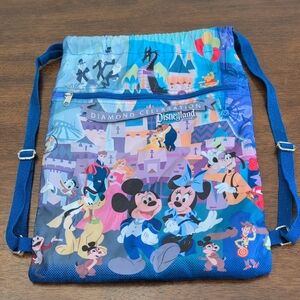 Disneyland Diamond Celebration Cinch Sack 💙